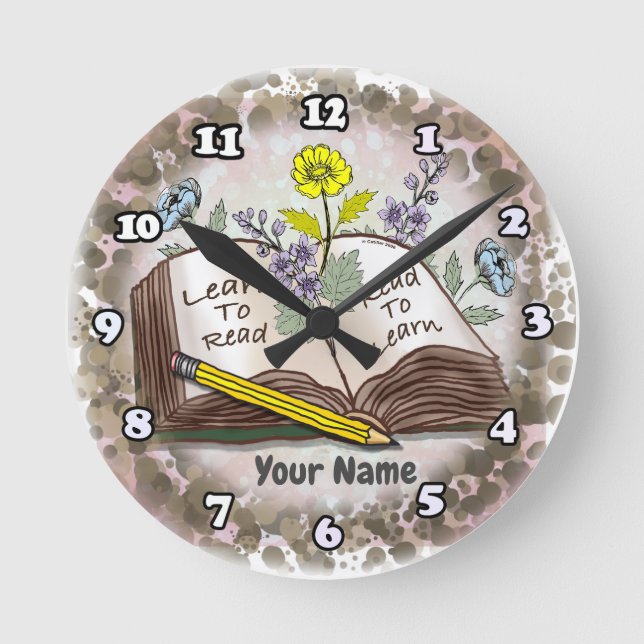Horloge Ronde Apprendre À Lire (Recto)