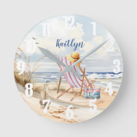 Aquarelle élégant Beach Ocean Monogramme
