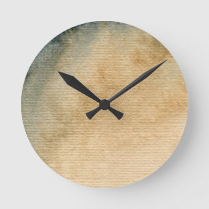 Horloge Ronde aquarelle gris-bleue 7 d'arrière - plan
