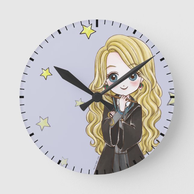 Horloge Ronde Aquarelle magique Luna Lovegood (Recto)