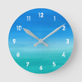 Horloge Ronde Aquarelle pour la plage d'océan