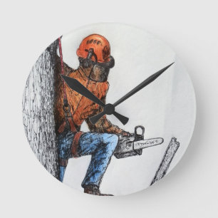 Horloge Ronde Arboriste Tree Surgeon