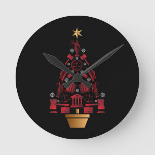 Horloge Ronde Arbre de Noël du procureur