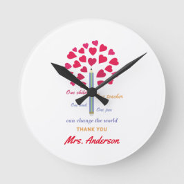 Horloge Ronde Arbre grand crayon / Appréciation de l'enseignant