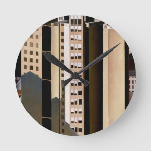 Horloge Ronde Architecture vintage, gratte-ciel de Sheeler, 1922