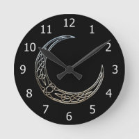 Argent et croissant de lune de Celtic de noir