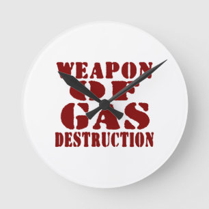 Horloge Ronde Arme De Destruction Du Gaz
