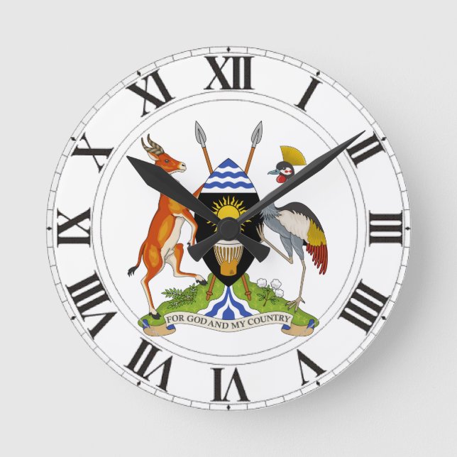 Horloge Ronde Armoiries de l'Ouganda (Recto)