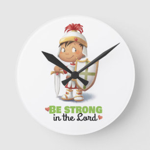 Horloge Ronde Armure d'horloge murale d'enfant de vers de bible