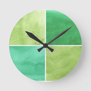 Horloge Ronde arrière - plan coloré d'aquarelle pour vos 6