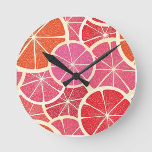 Horloge Ronde Arrière - plan de cru de pamplemousse