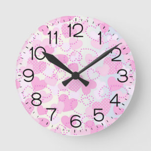 Horloge Ronde Arrière - plan de la Saint Valentin