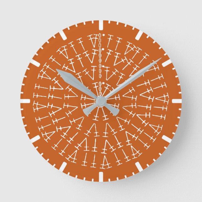Horloge ronde Arrière - plan du diagramme croisé o (Recto)