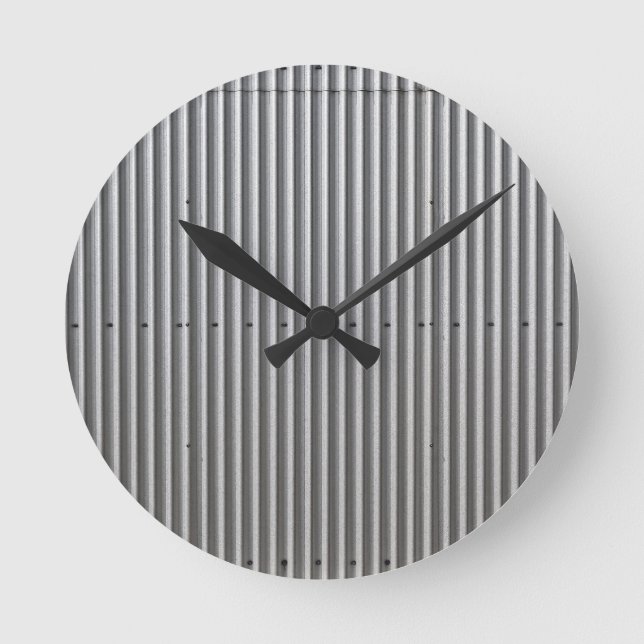 Horloge Ronde Arrière - plan en métal ondulé (Recto)