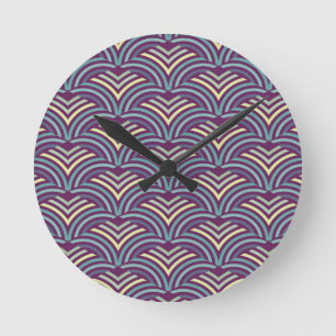 Horloge Ronde arrière - plan ethnique Abstrait