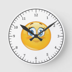 Horloge Ronde Arrondi de la paroi/face rose