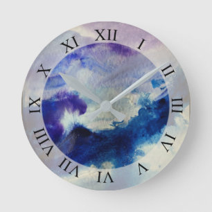 Horloge Ronde Art Abstrait