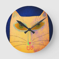 Art abstrait de chat jaune