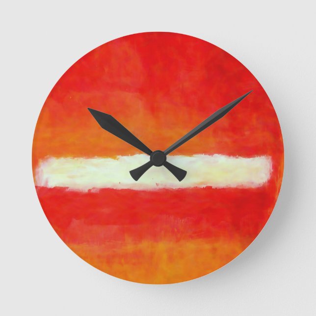 Horloge Ronde Art abstrait moderne - style de Rothko (Recto)