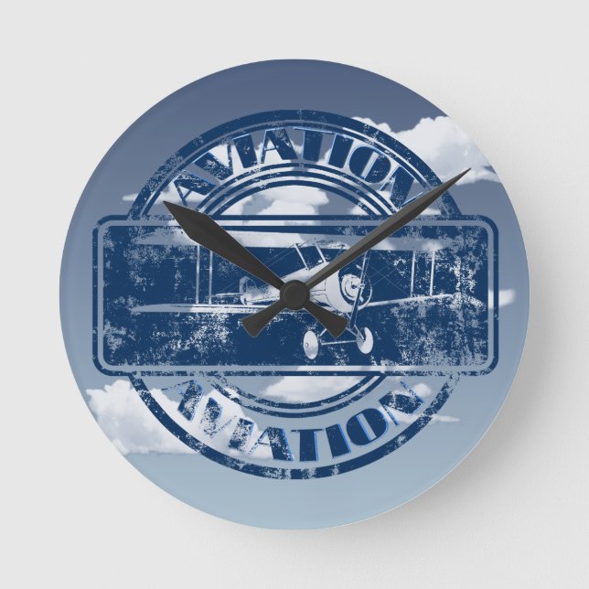 Horloge Ronde Art aéronautique (Recto)