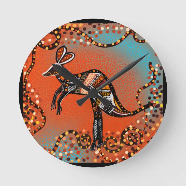 HORLOGE RONDE ART AUSTRALIEN (Recto)