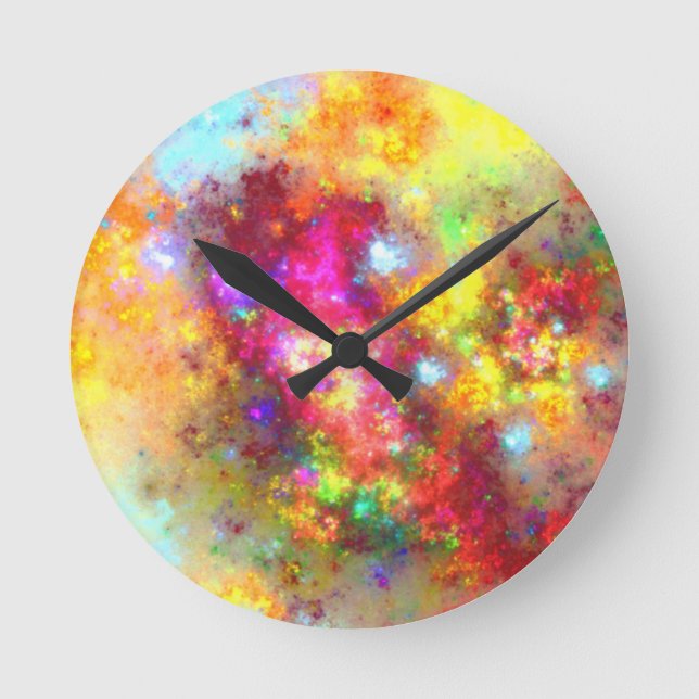 Horloge Ronde art cru de fractale (Recto)