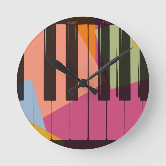 Horloge Ronde Art de bruit de piano (Recto)