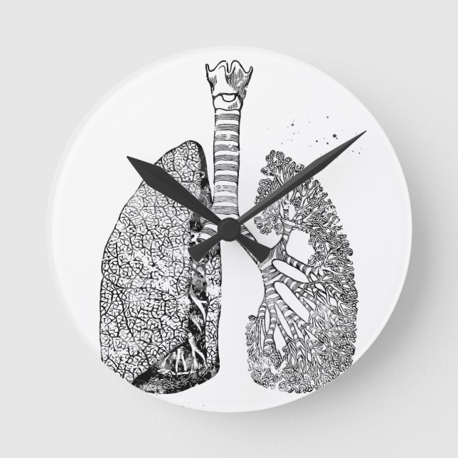 Horloge Ronde Art de poumons (Recto)