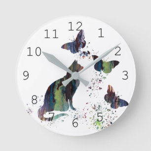 Horloge Ronde Art du chat