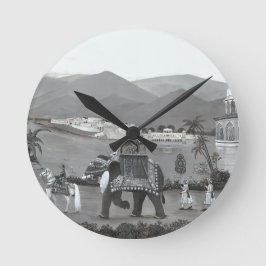 Horloge Ronde Art du patrimoine indien imprimé