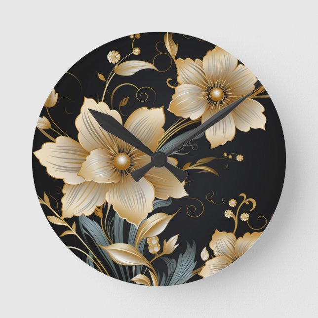 HORLOGE RONDE ART FLORAL #2 (Recto)