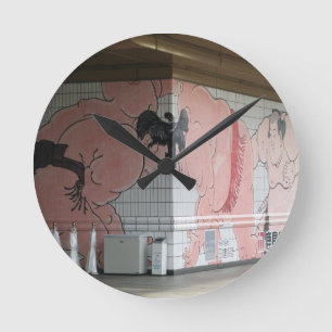 Horloge Ronde Art mural de mur de sumo