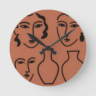 Horloge Ronde Art mural en bois