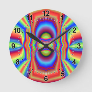 Horloge Ronde Art numérique d'intersection dimensionnelle