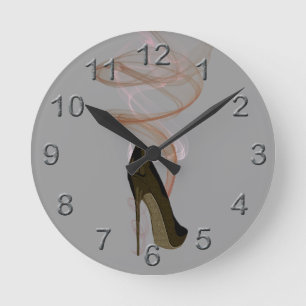 Horloge Ronde Art stylet de chaussure de Smokin