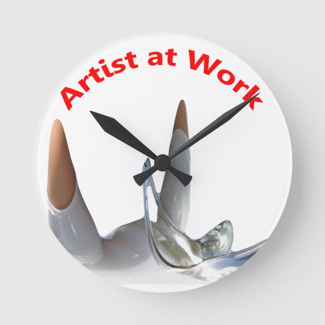 Horloge Ronde Artiste au travail (Recto)