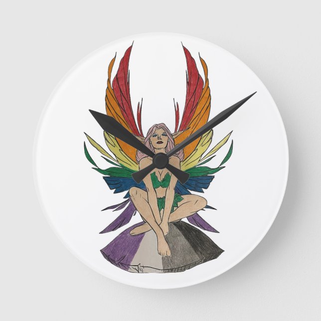 Horloge Ronde Asexual Faerie (Recto)
