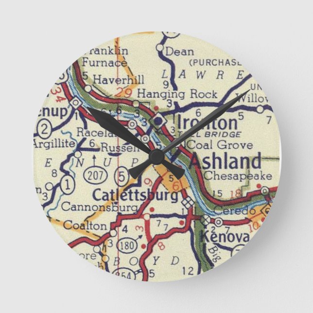 Horloge Ronde Ashland Kentucky (Recto)