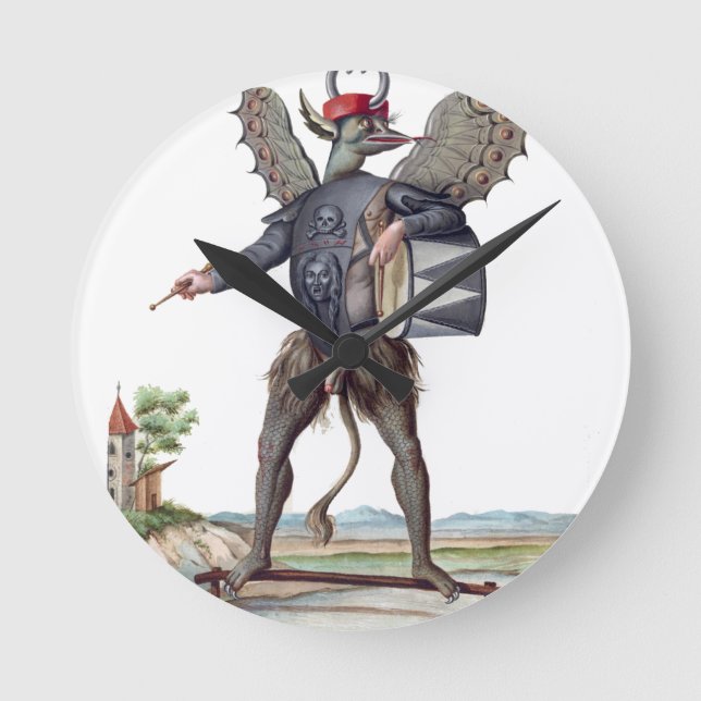 Horloge Ronde Asmodai, démon de colère (Recto)