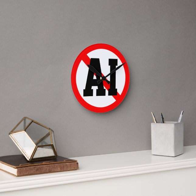 Horloge Ronde Aucune IA (Bureau)