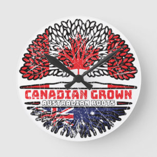 Horloge Ronde Australie Canada Australien Racines d'arbre du Can