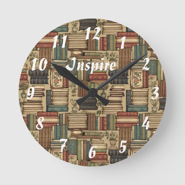 Horloge Ronde Auteur de livres (Recto)
