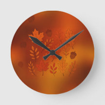 Horloge ronde automne