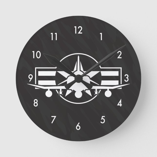 Horloge Ronde Avion de chasse militaire F-4 Phantom II (Recto)