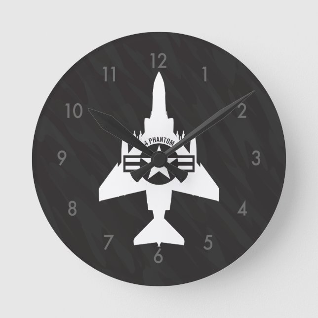 Horloge Ronde Avion de chasse militaire F-4 Phantom II (Recto)
