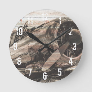 Horloge Ronde Avion Vintage