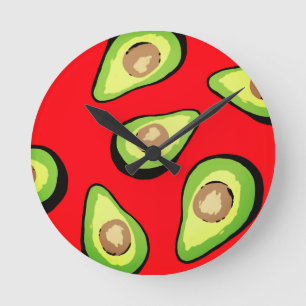Horloge Ronde Avocado