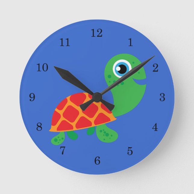 Horloge Ronde Awesome Turtle (Recto)