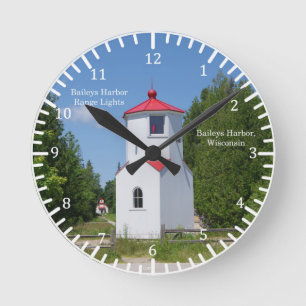 Horloge Ronde Baileys Harbor Front Range Lights clock