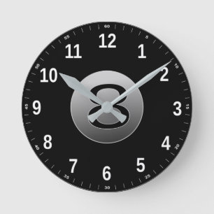 Horloge Ronde Balle Acrylique Mur Clock 8